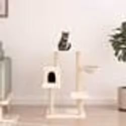 vidaXL Arbre à chat avec griffoirs en sisal crème 82,5 cm