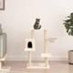 vidaXL Arbre à chat avec griffoirs en sisal crème 82,5 cm