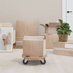 Vidaxl - Chariots sur roulettes 2 pcs rond bois d'ingénierie