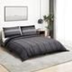 vidaXL Ensemble de housse de couette gris foncé 140x200 cm Coton - 140 x 200 cm