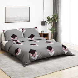 Vidaxl - Ensemble de housse de couette Gris 200x200 cm Coton