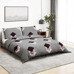 Ensemble De Housse De Couette Gris 260x240 Cm Coton
