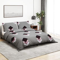 vidaXL Ensemble de housse de couette Gris 200x220 cm Coton 136472