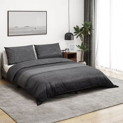 vidaXL Ensemble de housse de couette gris foncé 140x200 cm Coton - 140 x 200 cm