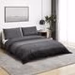 vidaXL Ensemble de housse de couette gris foncé 200x200 cm Coton - 200 x 200 cm