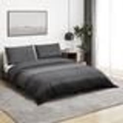 vidaXL Ensemble de housse de couette gris foncé 240x220 cm Coton 136479