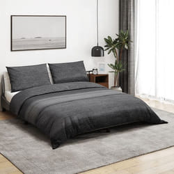 vidaXL Ensemble de housse de couette gris foncé 200x200 cm Coton - 200 x 200 cm