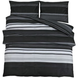 Ensemble de housse de couette noir et blanc 220x240 cm Coton Vidaxl