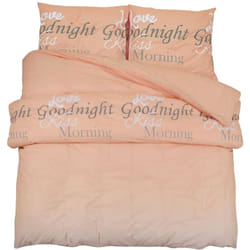 Ensemble de housse de couette rose 260x240 cm Coton
