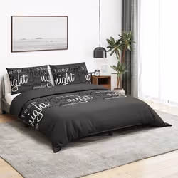 vidaXL Ensemble de housse de couette Noir 220x240 cm Coton 136527