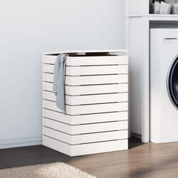 Vidaxl - Panier à linge blanc 44x44x66 cm bois massif de pin