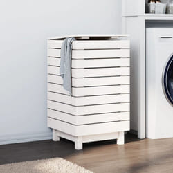 Vidaxl - Panier à linge blanc 44x44x76 cm bois massif de pin