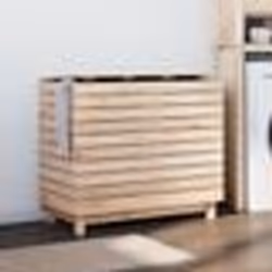 vidaXL Panier à linge 88,5x44x76 cm bois massif de pin