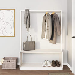 Vidaxl - Porte-vêtements et rangement des chaussures bois massif de pin