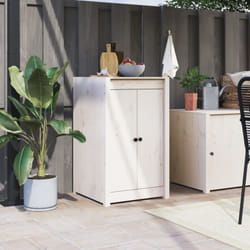 Portes de cuisine d'extérieur blanc 50x9x82 cm bois pin massif Vidaxl