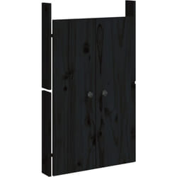 Vidaxl - Portes de cuisine d'extérieur noir 50x9x82cm bois de pin massif