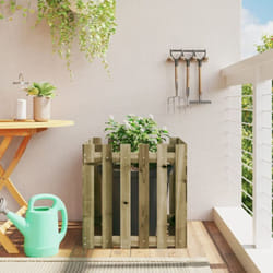 Vidaxl - Jardinière avec design de clôture 60x60x60 cm pin imprégné