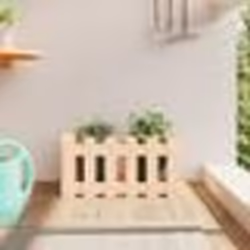 vidaXL Jardinière avec design de clôture 60x30x30 cm pin massif