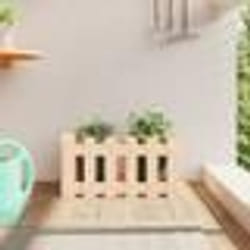 vidaXL Jardinière avec design de clôture 60x30x30 cm pin massif