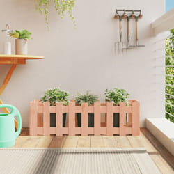 vidaXL Lit surélevé de jardin design de clôture bois douglas massif