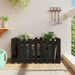 vidaXL Lit surélevé de jardin design de clôture 100x50x50cm pin massif