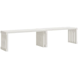Vidaxl - Banc de jardin extensible blanc 212,5x40,5x45cm bois massif pin