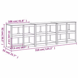 VidaXL 3196163 Armoire de rangement de salle à manger et de cuisine - Vue supplémentaire 8