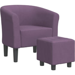 Vidaxl - Chaise cabriolet avec repose-pied violet tissu