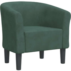 Vidaxl - Chaise cabriolet vert foncé velours