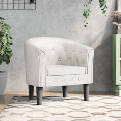 Vidaxl - Chaise cabriolet blanc similicuir