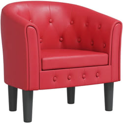 Vidaxl - Chaise cabriolet rouge similicuir