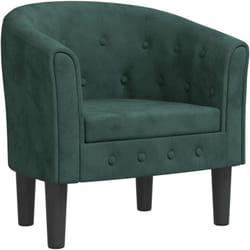 Vidaxl - Chaise cabriolet de massage vert foncé velours