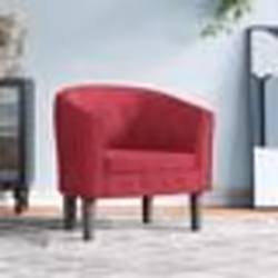 vidaXL Fauteuil rouge bordeaux velours