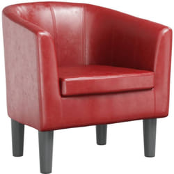 Vidaxl - Fauteuil rouge bordeaux similicuir