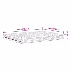 VidaXL 356343 matelas Taille enfant / adulte Matelas en mousse à haute résilience - Vue supplémentaire 8