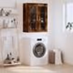 vidaXL Armoire murale chêne fumé 69,5x34x90 cm