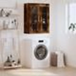 vidaXL Armoire murale chêne fumé 69,5x34x90 cm