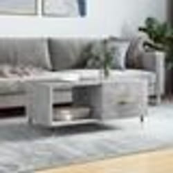vidaXL Table basse gris béton 90x50x40 cm bois d'ingénierie