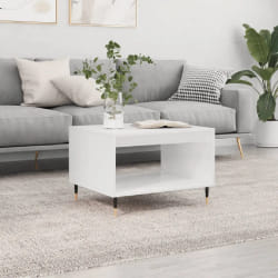 vidaXL Table basse blanc 60x50x40 cm bois d'ingénierie