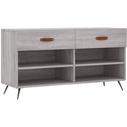 Vidaxl - Banc à chaussures sonoma gris 102x35x55 cm bois d'ingénierie