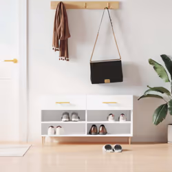 Rangez vos chaussures dans ce banc à chaussures élégant et pratique. C'est un choix parfait pour garder vos chaussures organi ...