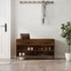 vidaXL Banc à chaussures chêne marron 102x35x55 cm bois d'ingénierie