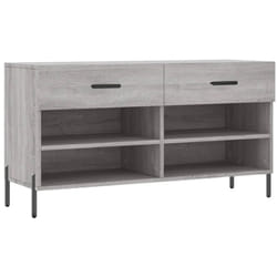 Banc à chaussures sonoma gris 102x35x55 cm bois d'ingénierie Vidaxl