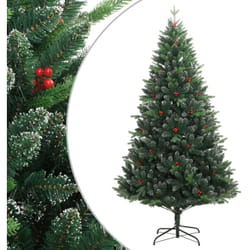 Vidaxl - Sapin de Noël artificiel à charnières avec baies rouges 150 cm