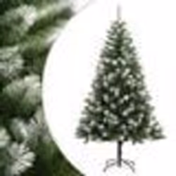 vidaXL Sapin de Noël artificiel à charnières avec neige floquée 240 cm