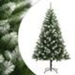 vidaXL Sapin de Noël artificiel à charnières avec neige floquée 240 cm
