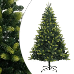 vidaXL Sapin de Noël avec support 240 cm - Vert foncé