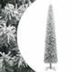 vidaXL Sapin de Noël mince avec support et flocon de neige 270 cm PVC 357686