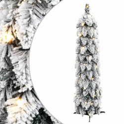 vidaXL Arbre de Noël LED neige floquée