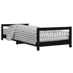 VidaXL 834392 Lit pour enfant Noir Bois